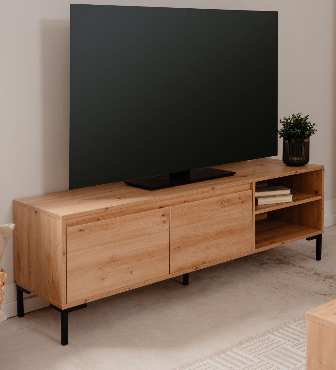 TV-Lowboard Bastia in Artisan Eiche TV Unterteil 150 x 49 cm